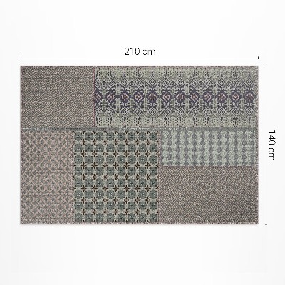 Vinyl tapijt Imitatie van versierde stof in Azteekse stijl