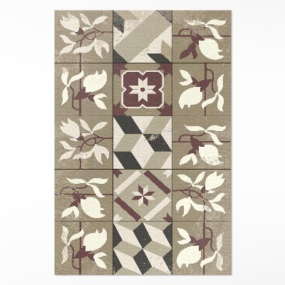 Vinyl vloerkleed Magnolia decoratieve mozaïektegels