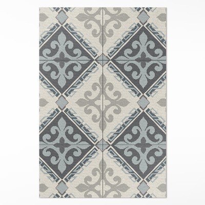 Tapijt vinyl Geometrisch ornament mozaïek vintage