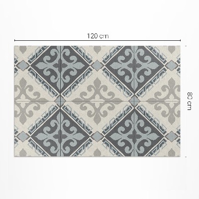 Tapijt vinyl Geometrisch ornament mozaïek vintage