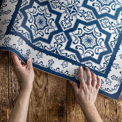 Vinyl vloerkleed Portugese stijl gedecoreerde tegels