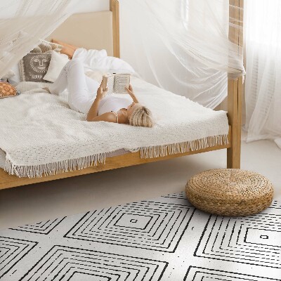 Tapijt vinyl Regelmatig vierkanten boho-patroon