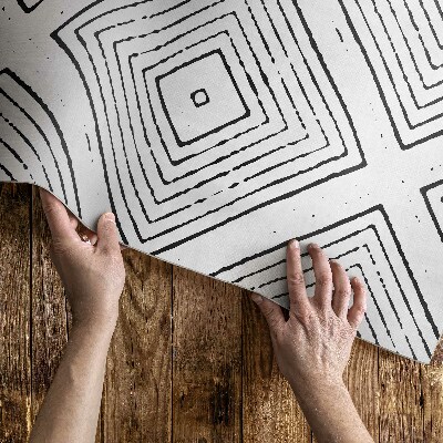 Tapijt vinyl Regelmatig vierkanten boho-patroon