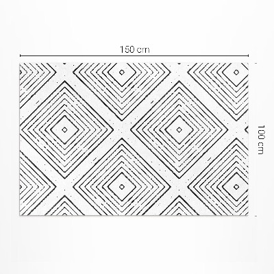 Tapijt vinyl Regelmatig vierkanten boho-patroon