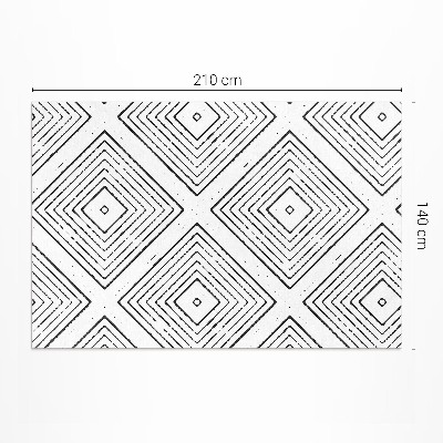 Tapijt vinyl Regelmatig vierkanten boho-patroon