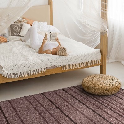 Vinyl vloerkleed Bruine strepen boho vintage stijl