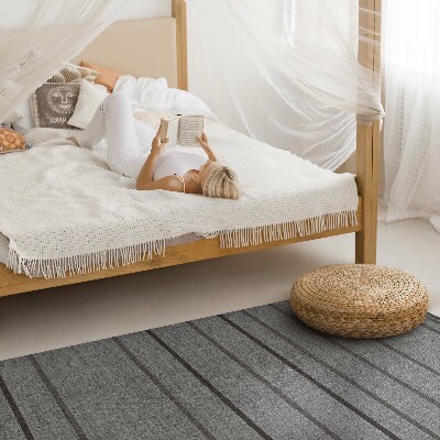 Tapijt vinyl Grijze strepen boho vintage stijl