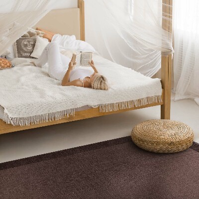 Vinyl vloerkleed Bruin frame klassiek stofpatroon