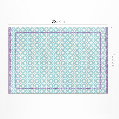 Vinyl vloerkleed Frames en wielen die gekleurde stof imiteren