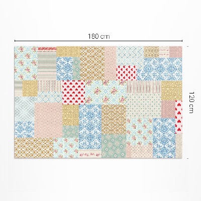 Tapijt vinyl Patchwork van verschillende stukken imitatiestof
