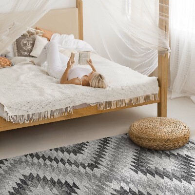 Vinyl vloerkleed Grijze imitatiestof met geometrisch patroon