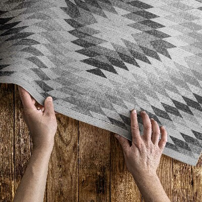 Vinyl vloerkleed Grijze imitatiestof met geometrisch patroon