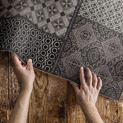 Vinyl tapijt Een combinatie van verschillende patronen, imitatiestof