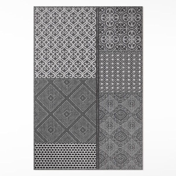 Tapijt vinyl Mix van verschillende patronen van imitatiestof