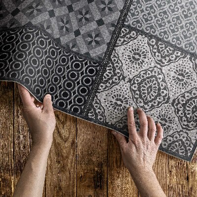 Vinyl vloerkleed Een mix van patronen, imitatiestof