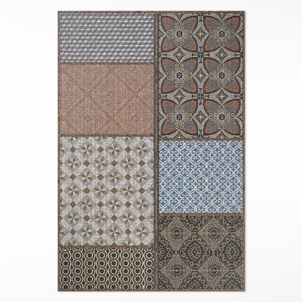 Vinyl tapijt Mix van patronen, imitatiestof