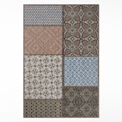 Vinyl tapijt Mix van patronen, imitatiestof