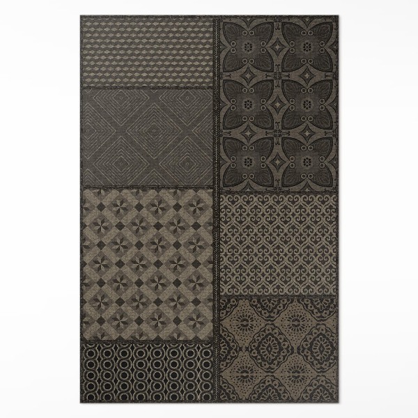 Vinyl vloerkleed Combinatie van meerdere patronen, imitatiestof