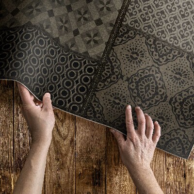 Vinyl vloerkleed Combinatie van meerdere patronen, imitatiestof