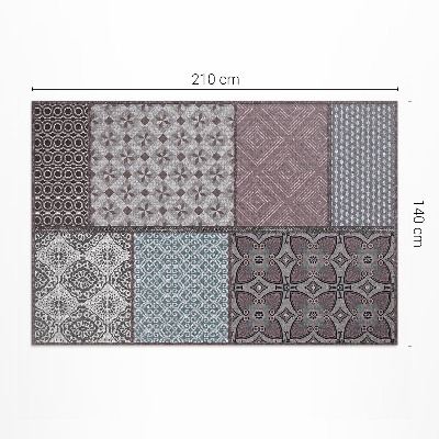 Vinyl tapijt Combinatie van patronen, imitatiestof