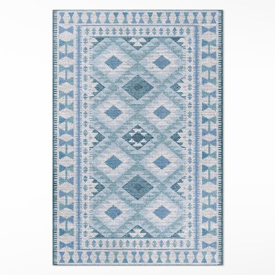 Tapijt vinyl Blauwe ruiten imitatiestof