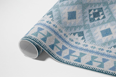 Tapijt vinyl Blauwe ruiten imitatiestof