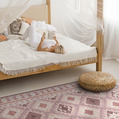 Vinyl tapijt Lichtroze imitatiestof met diamant