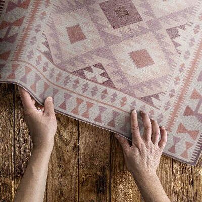 Vinyl tapijt Lichtroze imitatiestof met diamant