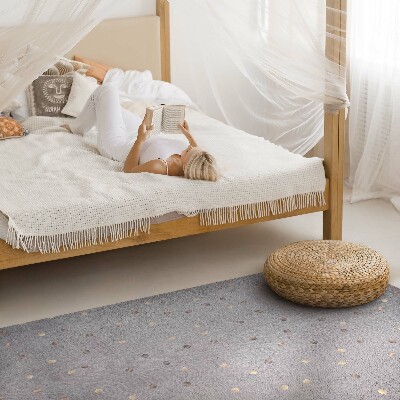 Vinyl tapijt Lichte en donkere stippen op een grijze textuur