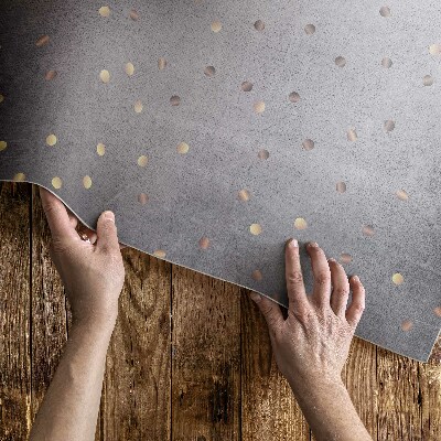 Vinyl tapijt Lichte en donkere stippen op een grijze textuur