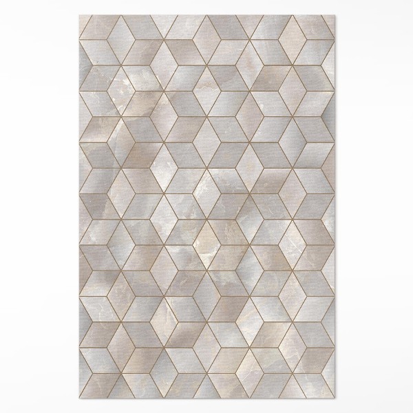 Vinyl tapijt Kubussen, de indruk van ruimte, marmer