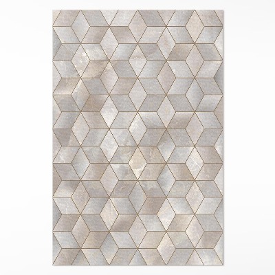 Vinyl tapijt Kubussen, de indruk van ruimte, marmer