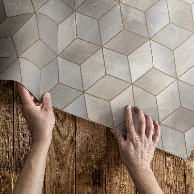 Vinyl tapijt Kubussen, de indruk van ruimte, marmer