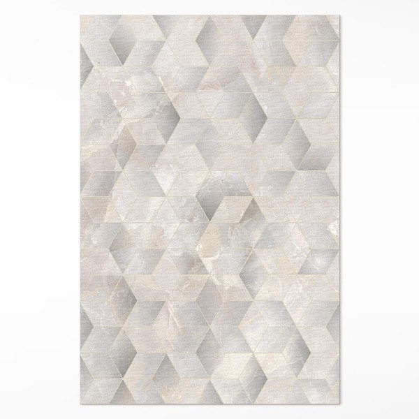 Tapijt vinyl 3D-kubussen modern geometrisch patroon