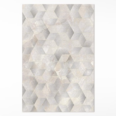 Tapijt vinyl 3D-kubussen modern geometrisch patroon