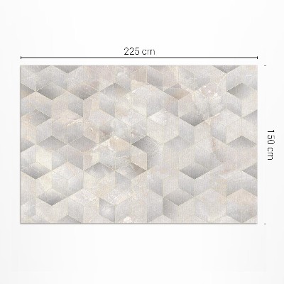 Tapijt vinyl 3D-kubussen modern geometrisch patroon