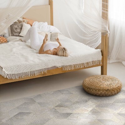 Tapijt vinyl 3D-kubussen modern geometrisch patroon