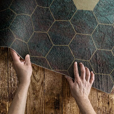 Vinyl tapijt Betonnen zeshoeken modern ontwerp