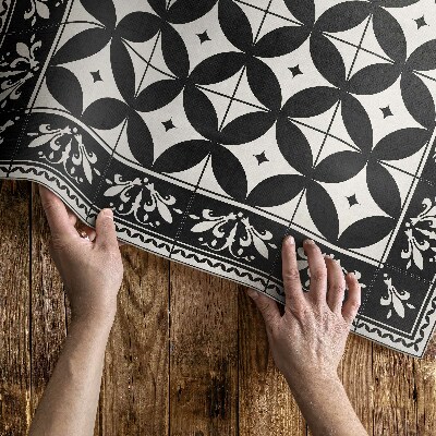 Vinyl tapijt Cirkels in Spaanse mozaïektegels