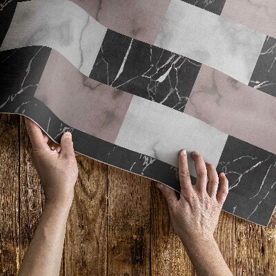 Vinyl tapijt Marmeren kubus modieuze mozaïek