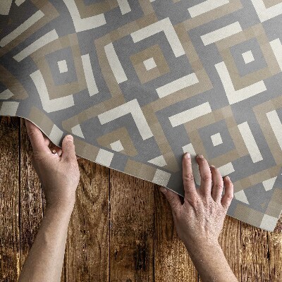 Vinyl vloerkleed Geometrie regelmatig patroon vintage boho
