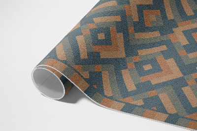 Vinyl tapijt Azteekse geometrie vintage boho patroon