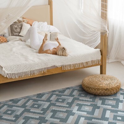 Tapijt vinyl Azteekse geometrie in vintage boho-stijl