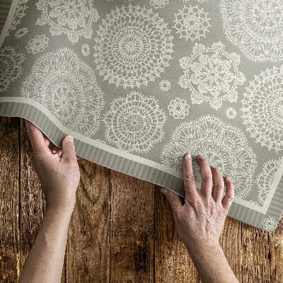 Vinyl vloerkleed Bloemenmandala's decoratief boho-patroon