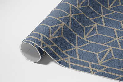 Vinyl tapijt Retropatroon met regelmatige decoratieve lijnen