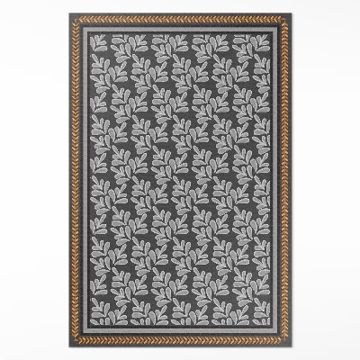 Tapijt vinyl Bloemenvlecht met plantenmotief