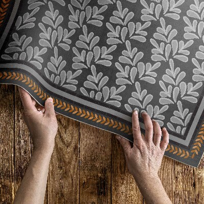 Tapijt vinyl Bloemenvlecht met plantenmotief