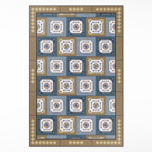 Tapijt vinyl Geometrisch kubuspatroon in retrostijl