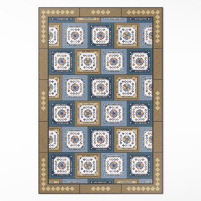 Tapijt vinyl Geometrisch kubuspatroon in retrostijl