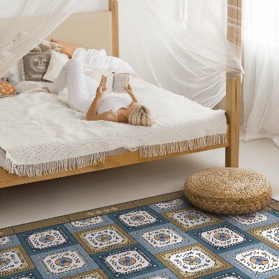 Tapijt vinyl Geometrisch kubuspatroon in retrostijl